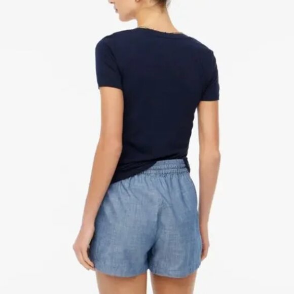 J. Crew Women's Chambray Seaside Drawstring Shorts, Size Large (Two Pairs) - Picture 3 of 11